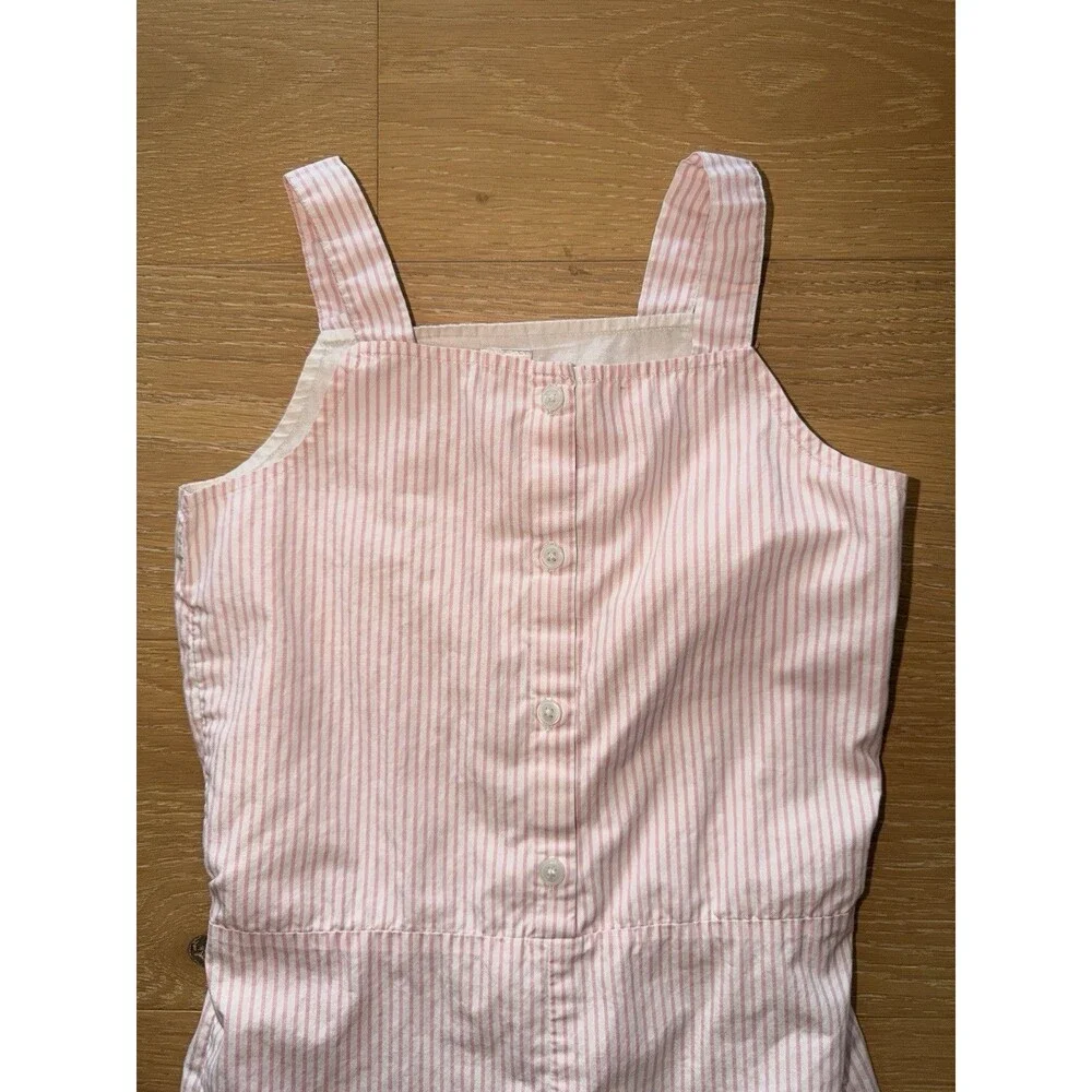 Gymboree Girls Pink White Striped Wide Leg Jumpsuit Sleeveless Size 8